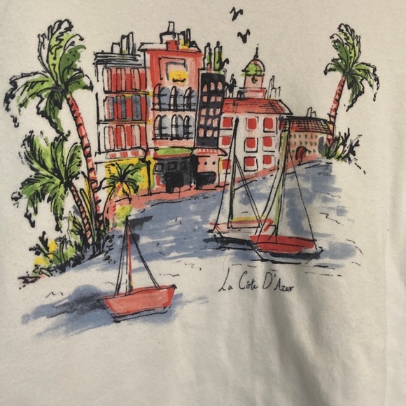 Kim Rogers La Côte D’Azure t-shirt 100% Cotton Sz P/L - Picture 2 of 4